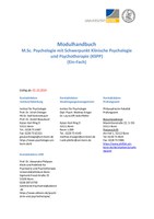 Modulhandbuch M.Sc. KliPP