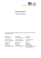 Modulhandbuch M.Sc. Psychologie